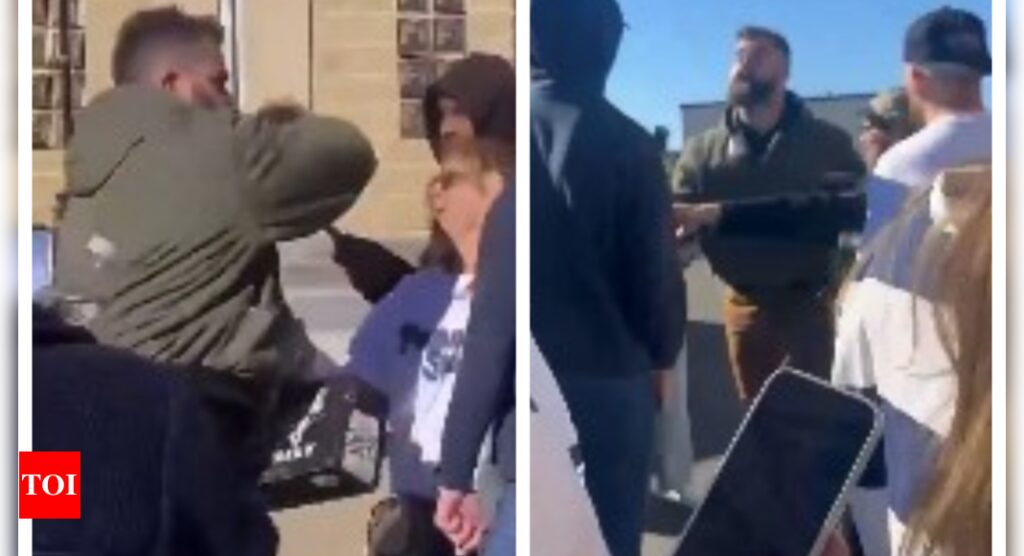 Jason Kelce Viral Video: Jason Kelce smashes fan's phone for attack on Travis, Taylor Swift: 'Who's the f***** now?'