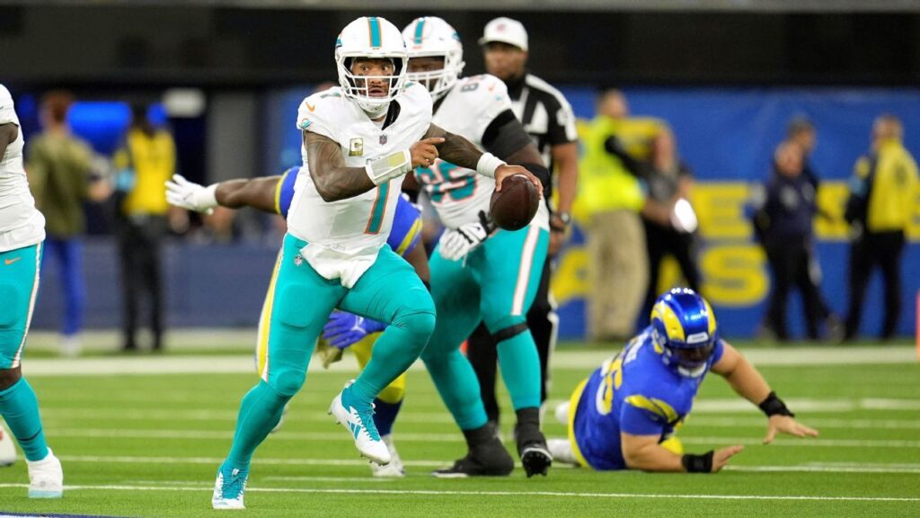 Tua and the Dolphins keep playoff hopes alive in win vs. Rams