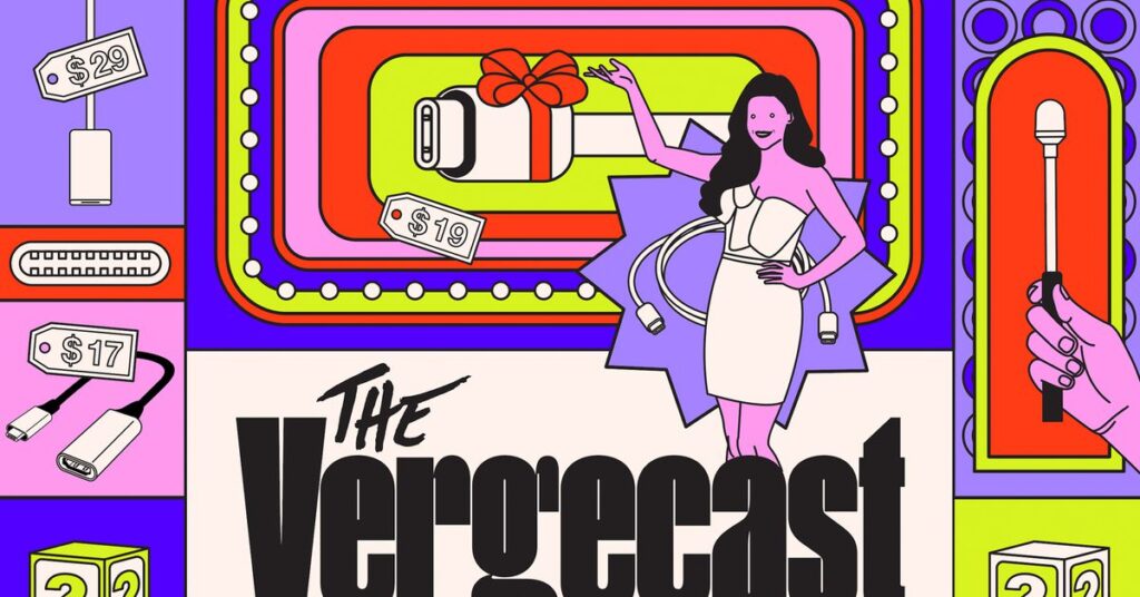 Graphic illustration for a special edition of The Vergecast.