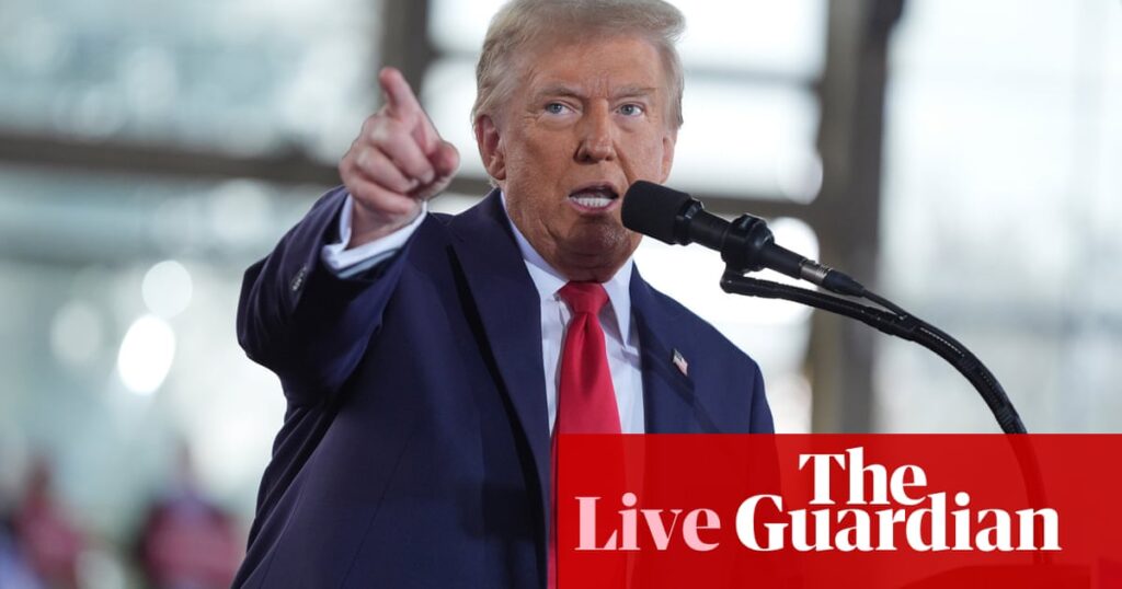 US elections live: Trump threatens Mexico with tariffs if they don’t stop migrants from entering US | US elections 2024