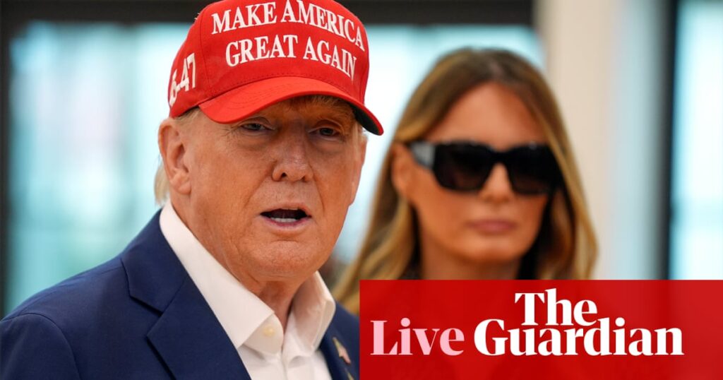 US election 2024 live updates: Trump casts ballot in Florida and says he feels ‘very confident’ as result remains on knife edge | US elections 2024