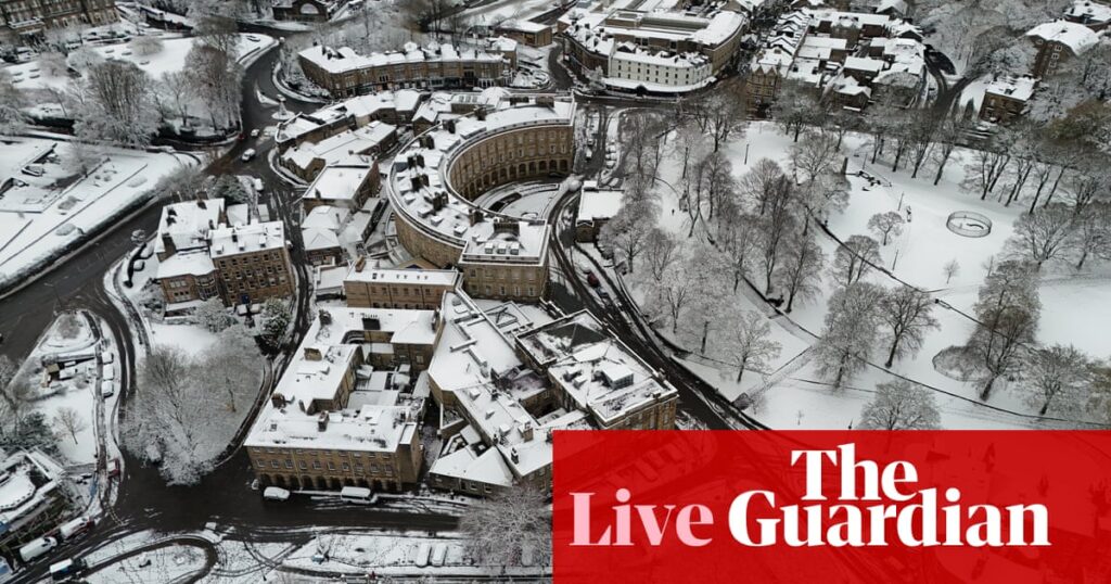 UK weather live: heavy snowfall across the country as schools closed, trains delayed and road accidents reported | UK weather