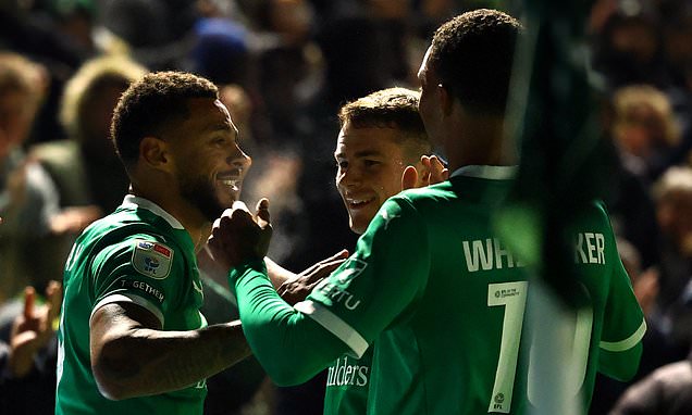 Forgotten Premier League striker scores a STUNNING volley for Wayne Rooney's Plymouth in Championship clash with Watford