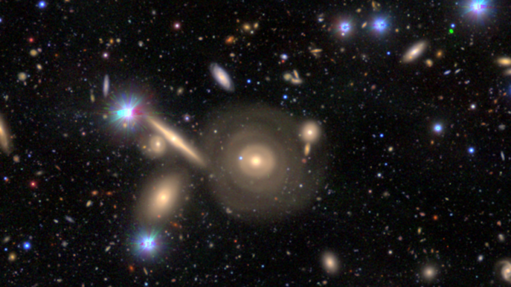 An image of a triple ring galaxy