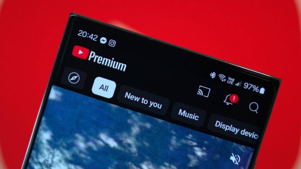 YouTube Premium homepage