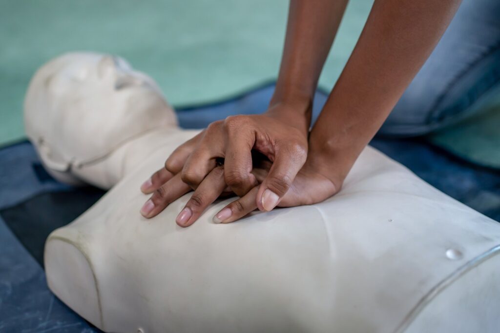 Cpr Training On A Dummy