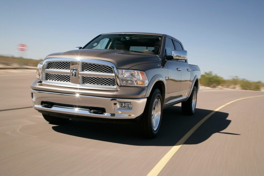 Watch this Dodge RAM driver take out a gas pump, start a fire, and run like hell