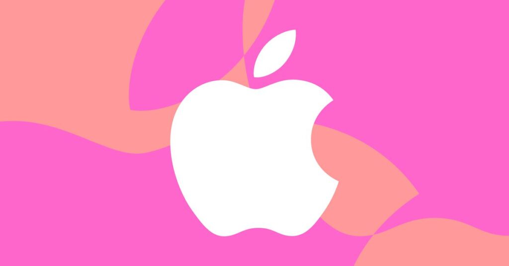 Vector illustration of the Apple logo.