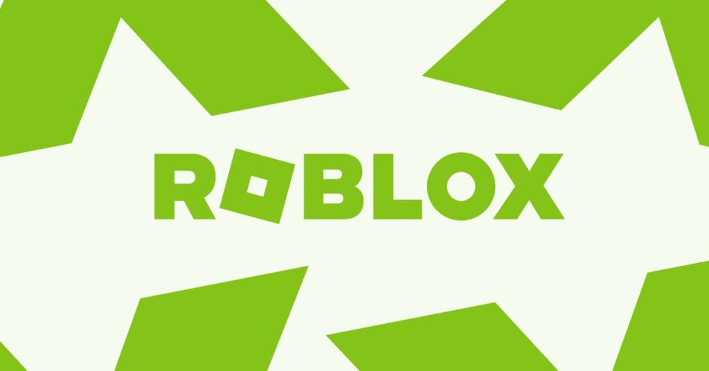 Illustration of the Roblox wordmark logo in green