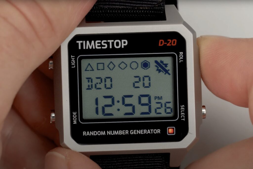 The Timestop D-20 will show when you get a critical success or a critical fail on a D20.