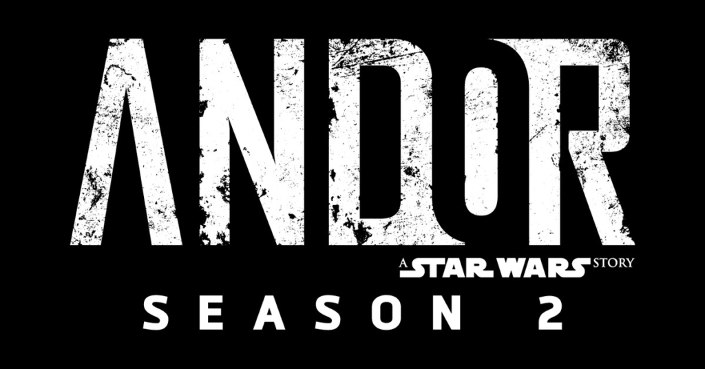 The new logo, reading “Andor A Star Wars Story season 2.”