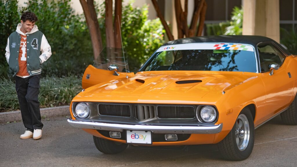 Custom 1973 Barracuda Lando Norris Drove to Austin F1 Race Is Up for Grabs on eBay