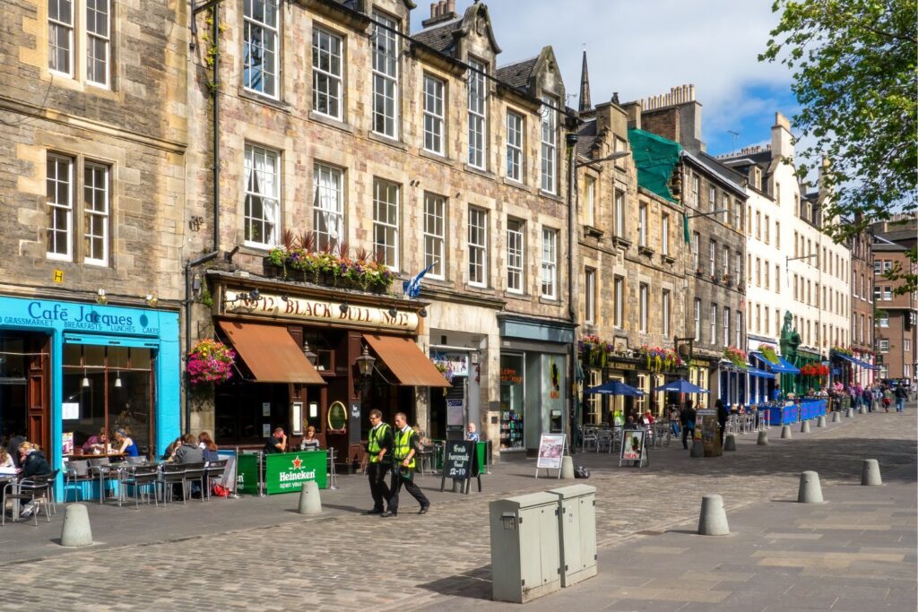 A street in Edinburgh, Scotland.