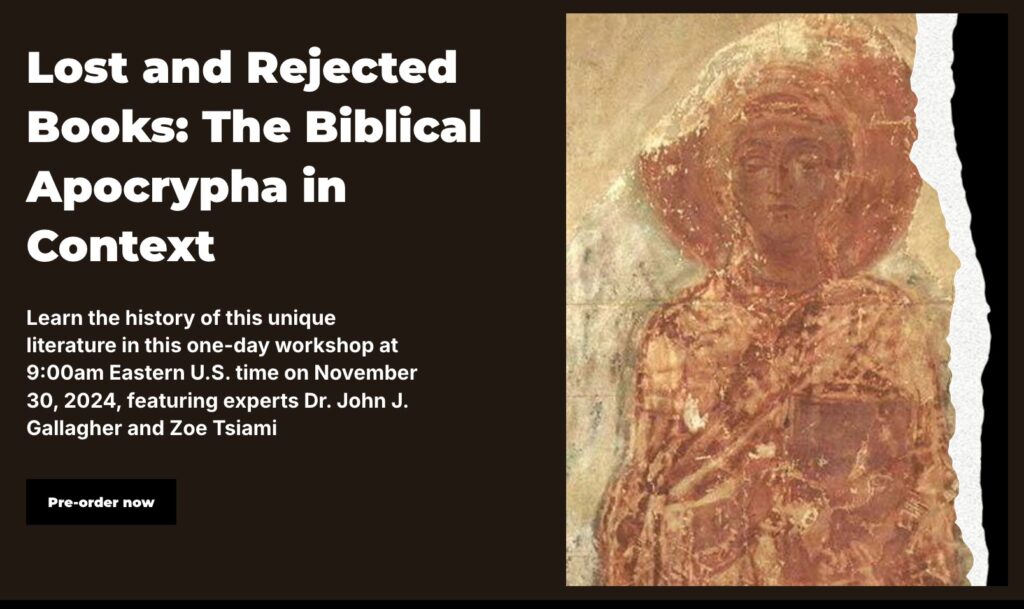 One-Day Workshop: Lost and Rejected Books: The Biblical Apocrypha in Context