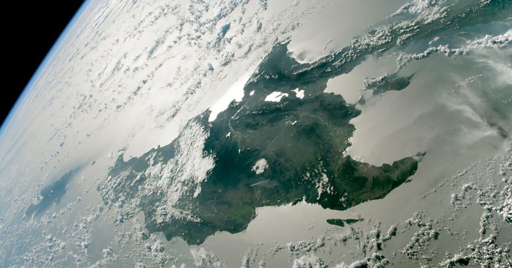 A photo of Hispaniola from the ISS