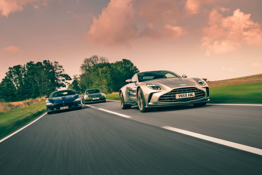 New Aston Martin Vantage vs Ferrari Roma and 911 Turbo