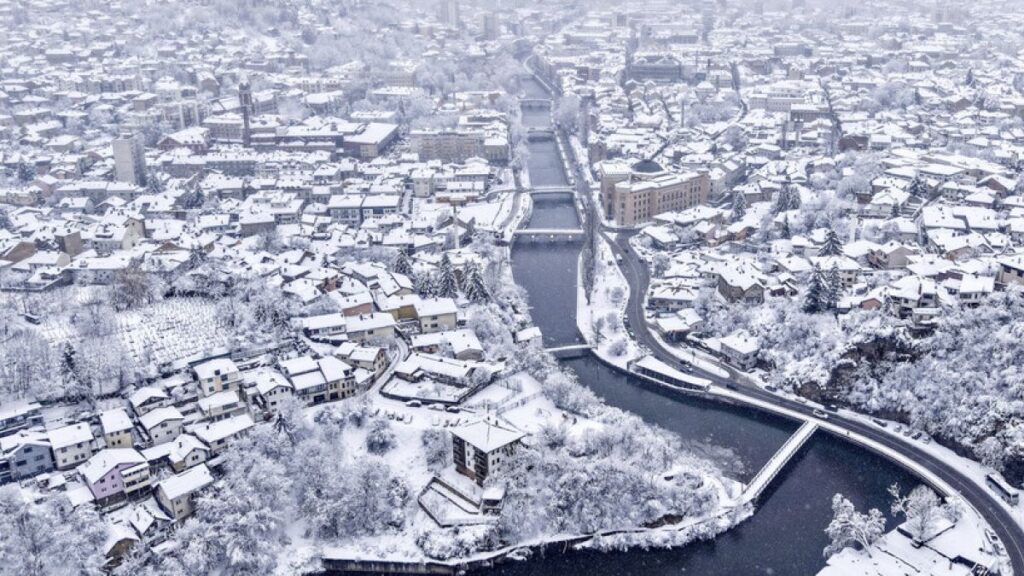 Tens of thousands of homes left without power as heavy snow and winds grip the Balkans