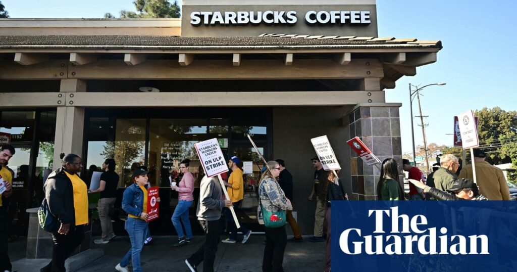 US Starbucks workers’ strike expands to 11 states as Christmas approaches | US news