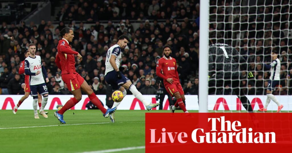 Tottenham v Liverpool: Premier League – live | Premier League