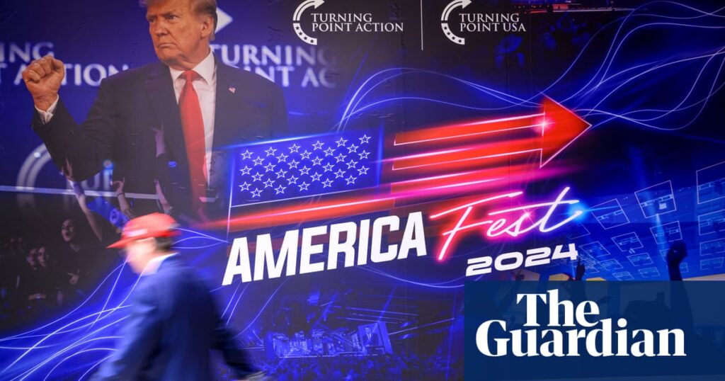 ‘God is not done with America’: Trump supporters take victory lap at star-studded Turning Point USA event | Donald Trump