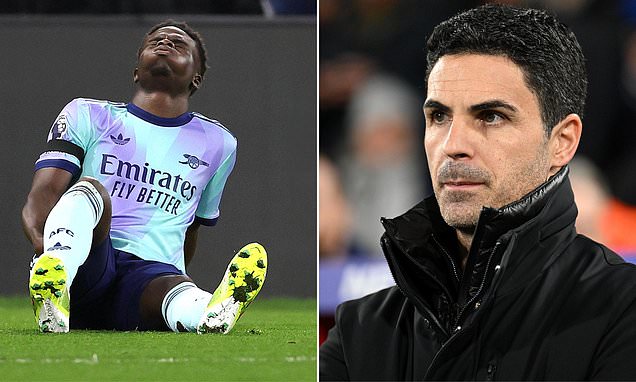 Arsenal fans suggest loan star is set to be recalled after Bukayo Saka's injury setback - as Gunners supporters track private jet that landed in London