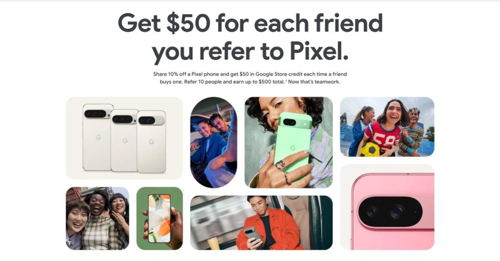 Google launches Pixel Referral Program: $50 credit, 10% discount