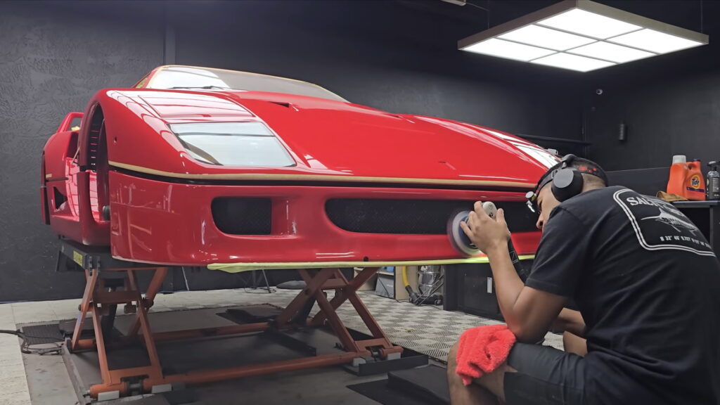 This Is What a 30-Day, $10,000 Ferrari F40 Detail Job Looks Like