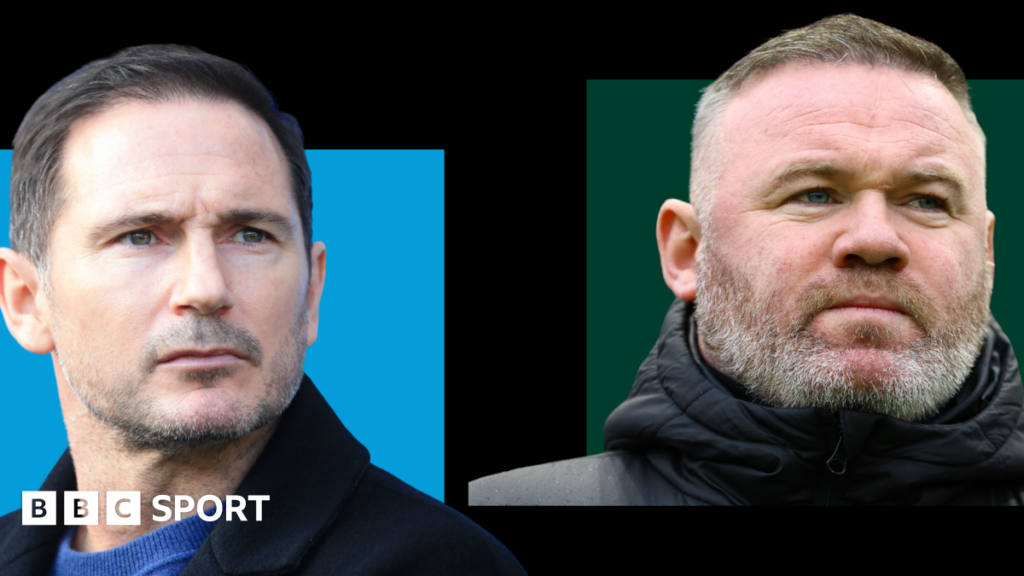 A split picture of Coventry City boss Frank Lampard and Plymouth Argyle head coach Wayne Rooney