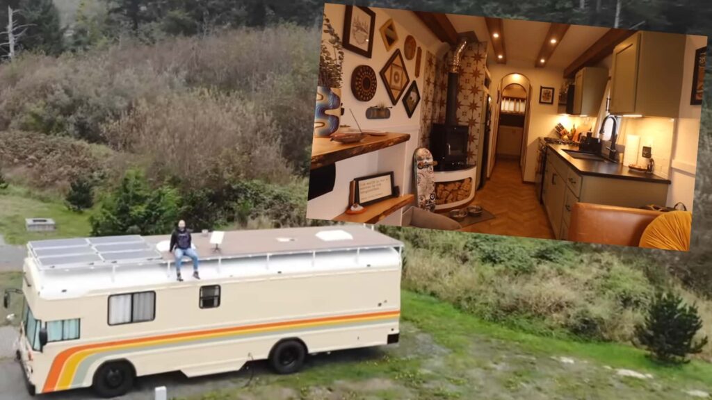 This Posh Raised-Roof Motorhome Used to Be a Boring School Bus