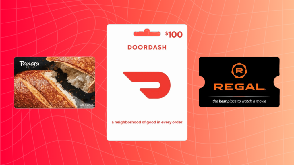 Last-minute gift card deals: Save 15% on DoorDash, Regal, and more at Best Buy