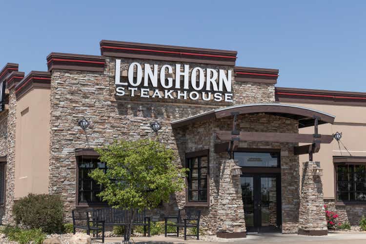 LongHorn Steakhouse casual dining restaurant. LongHorn Steakhouse is owned and operated by Darden Restaurants.