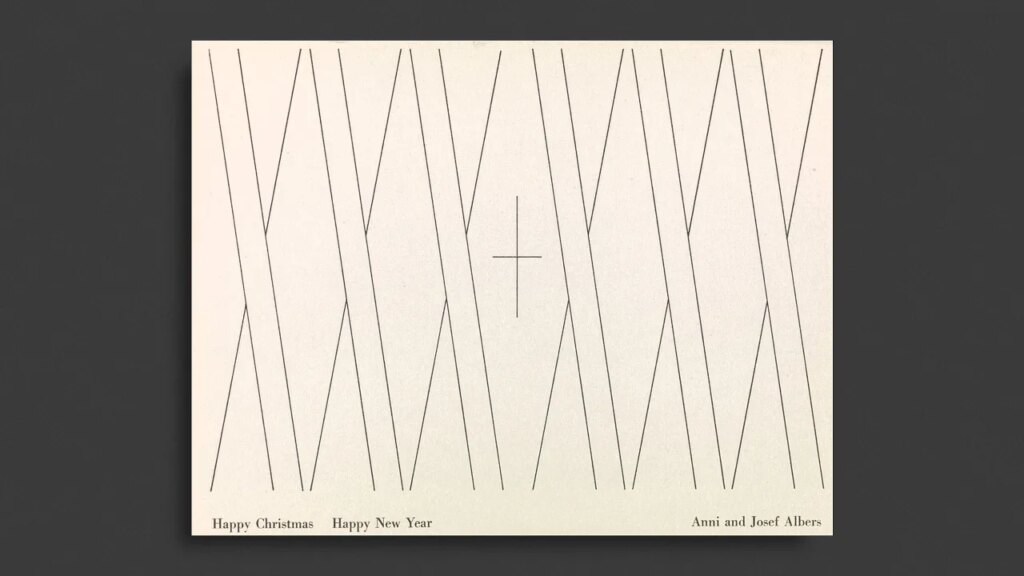 These gorgeous holiday cards by Josef and Anni Albers show the Bauhaus at its best