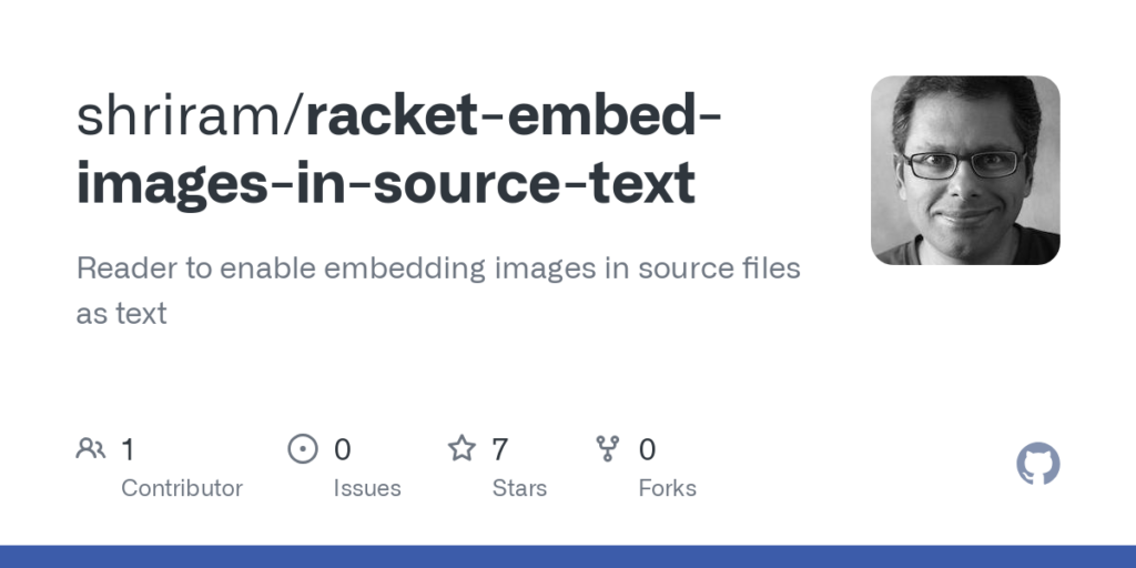 shriram/racket-embed-images-in-source-text: Reader to enable embedding images in source files as text