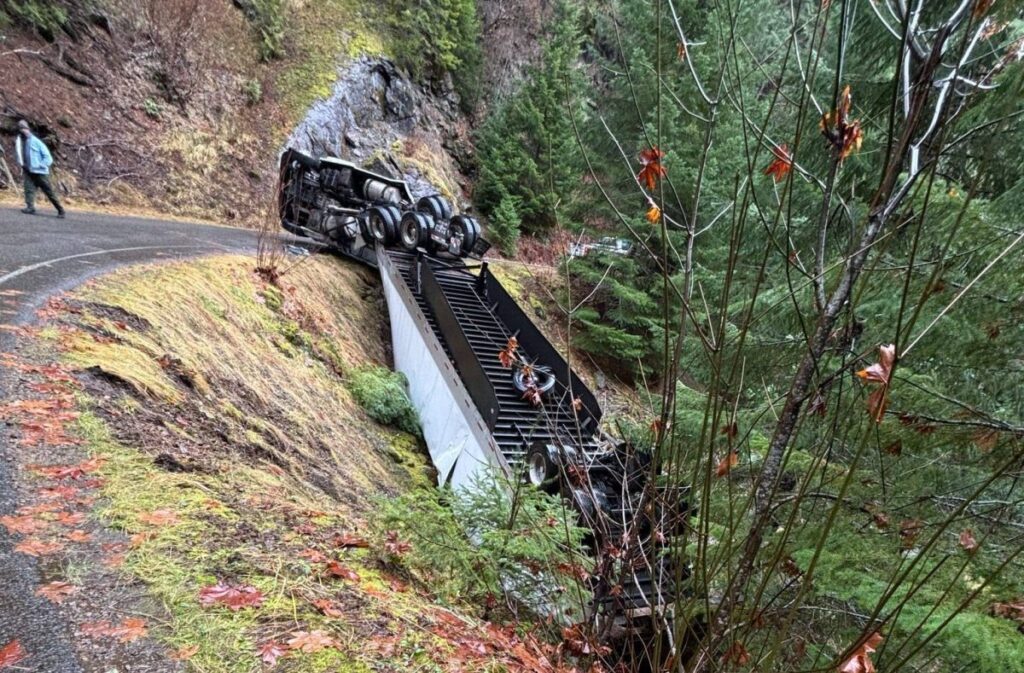 Trucker carrying 42,000 pounds of pesticides rolls over after following Google Maps down a remote National Forest road