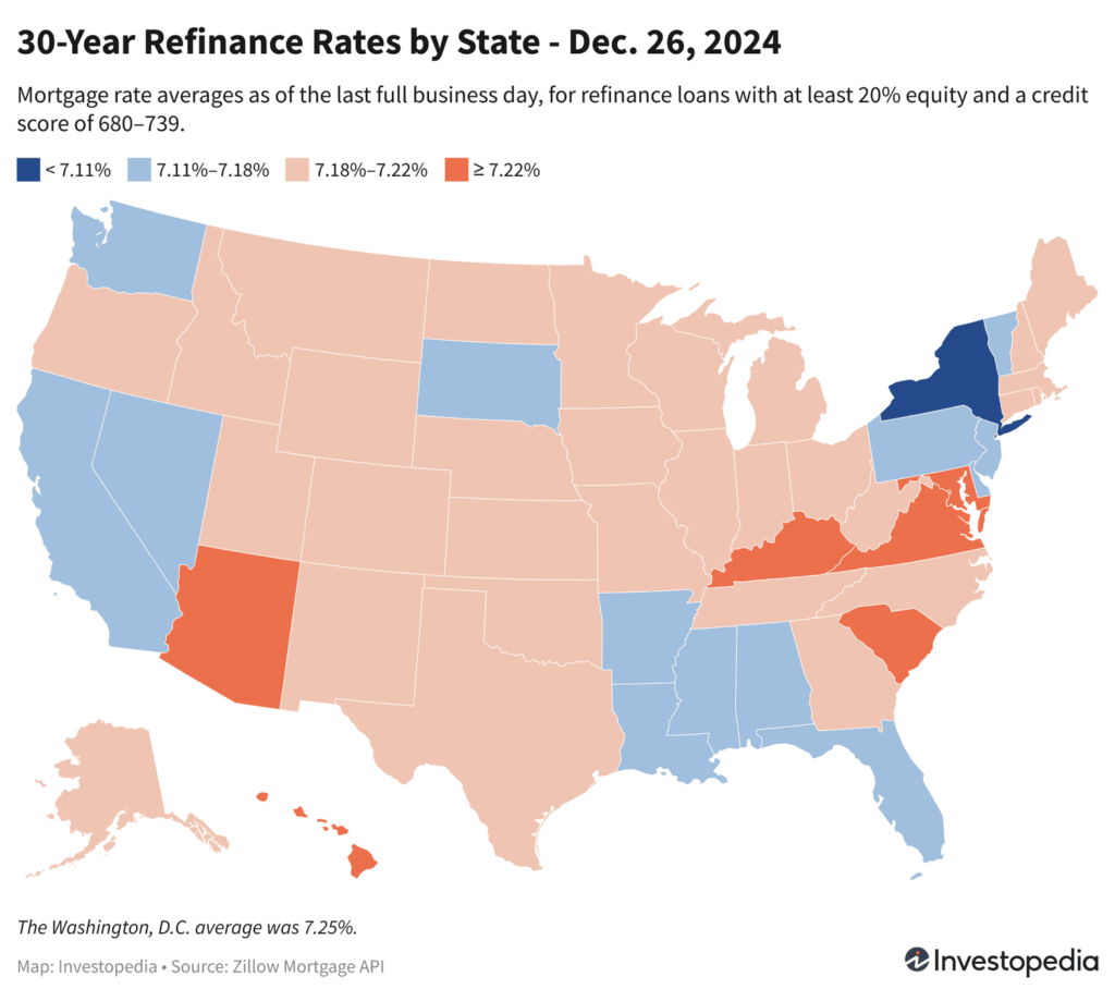 Today's Refinance Rates by State – Dec. 26, 2024