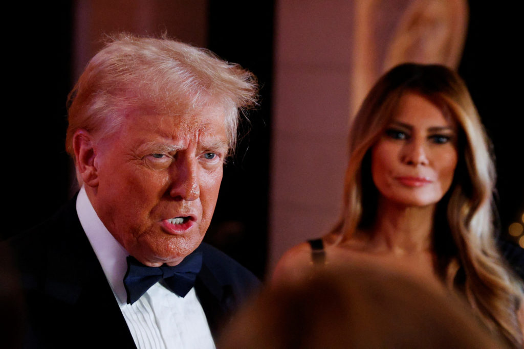 U.S. President-elect Donald Trump attends a New Year's Eve event at Mar-a-Lago in Palm Beach