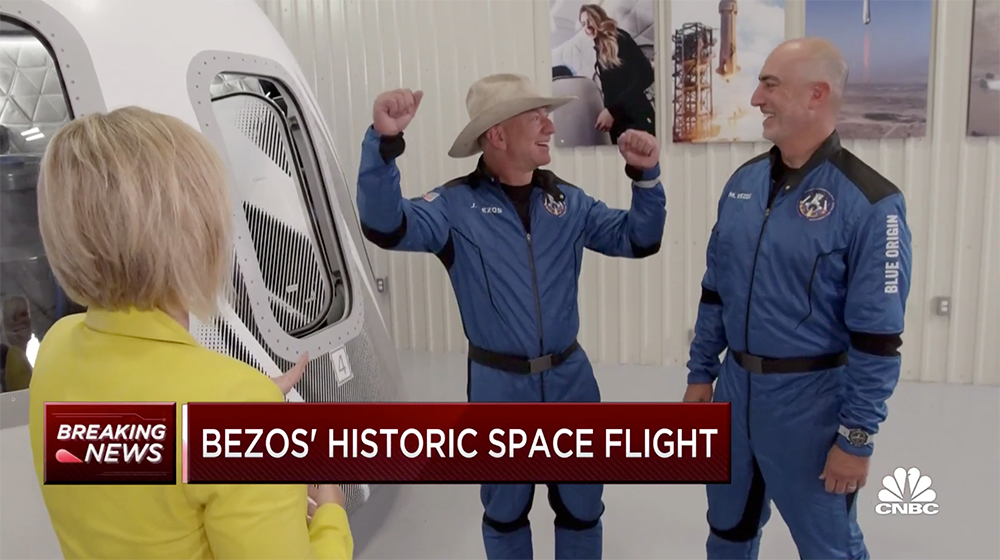 Jeff Bezos Blue Origin CNBC Space Flight