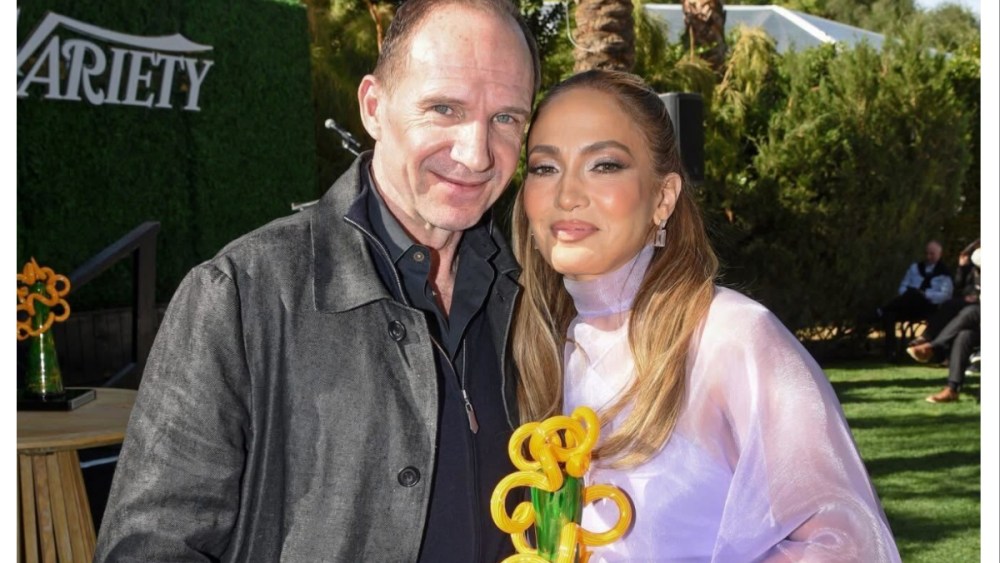 Jennifer Lopez and Ralph Fiennes Reunite at Creative Impact Awards